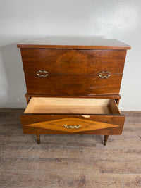 Mid-Century 4 Drawer Tallboy Dresser