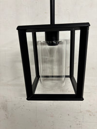 Black Matte Square Pendant Light