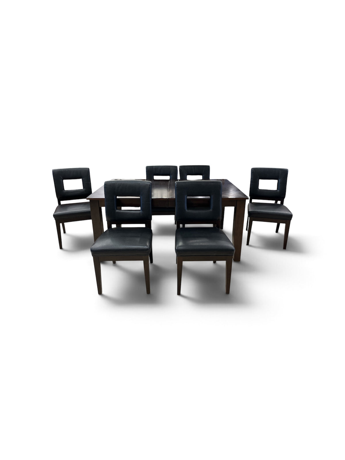 7 Piece Dining Set with Integrated Expandable Table