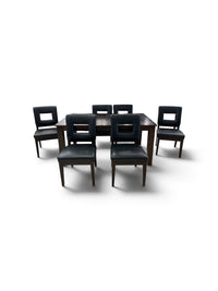 7 Piece Dining Set with Integrated Expandable Table