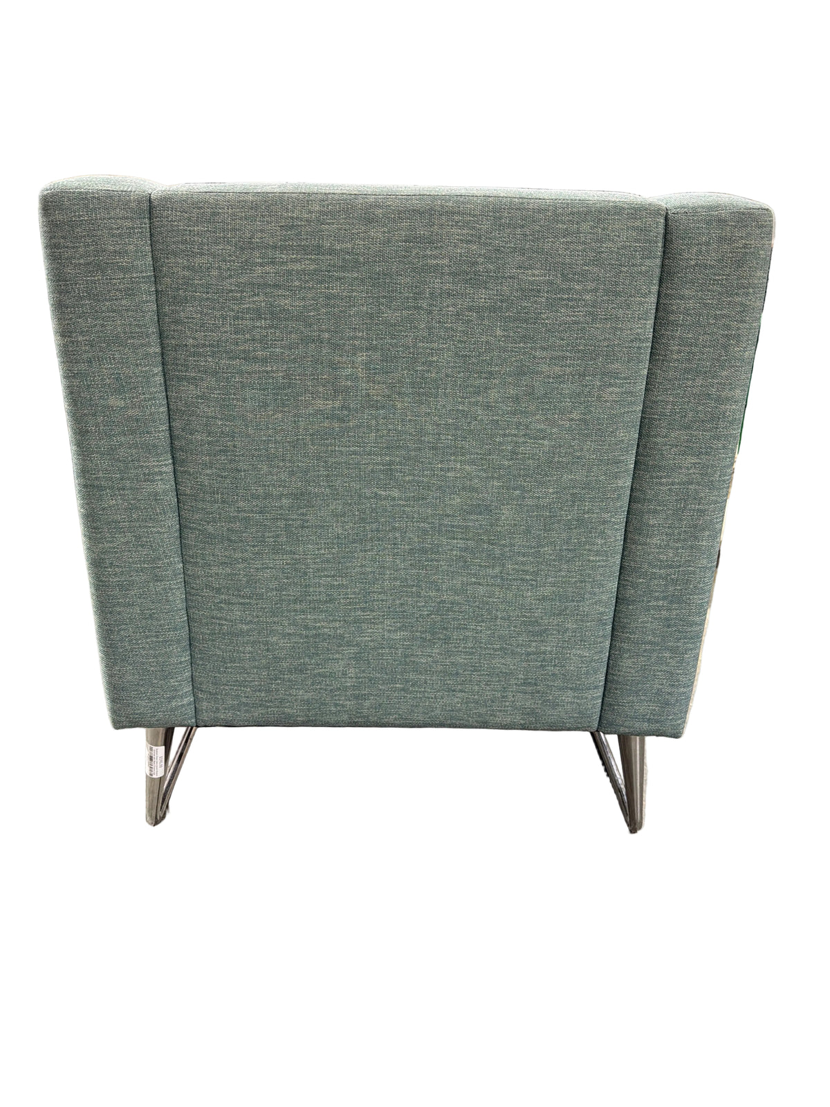 Seafoam Green Dane Accent Modern Armchair with Sleek Chrome Legs