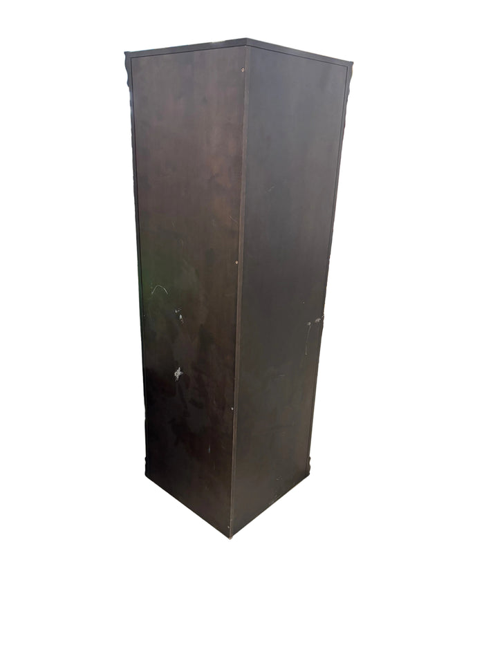 5-Tier Dark Wooden Corner Bookshelf