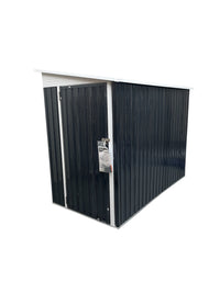47.2-inch x 87.4-inch Dark Grey Metal Shed with Lockable Door