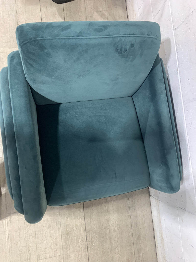 Teal Velvet Armchair