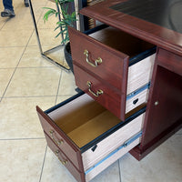 Maroon Desk - 6 Drawers