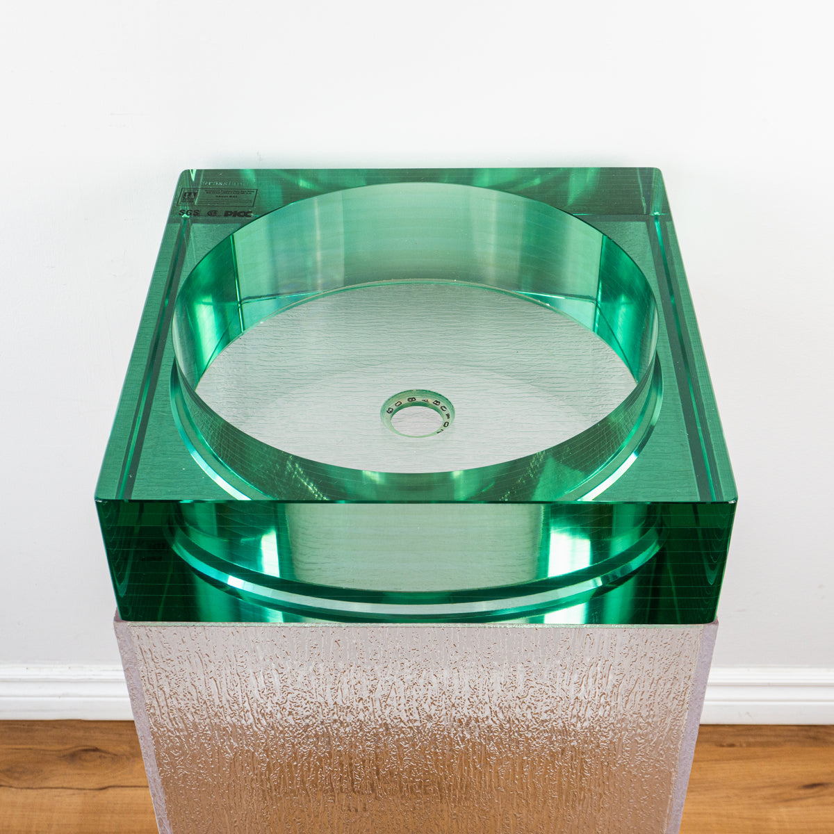 21-inch Square Glass Vessel Sink