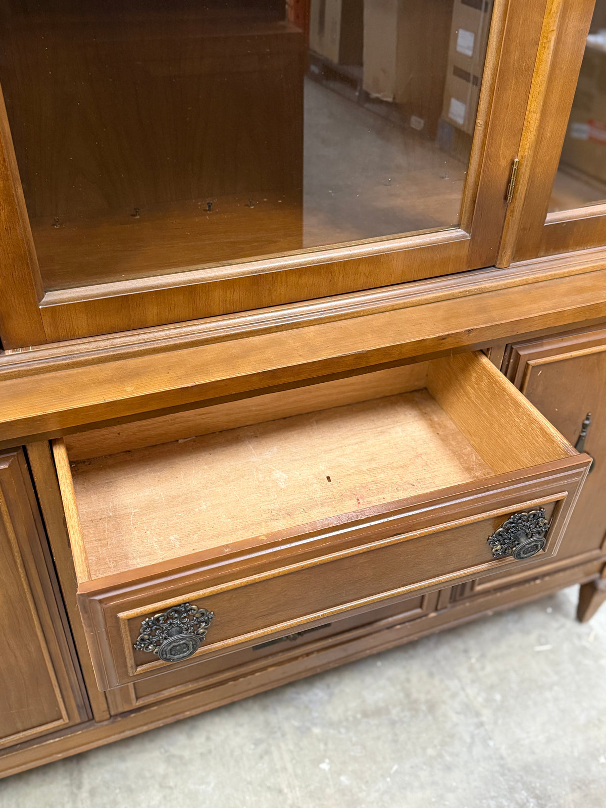 Mid-Century Coffee Brown China Cabinet