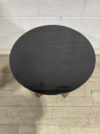 Decca Black Granite-top  Round End Table