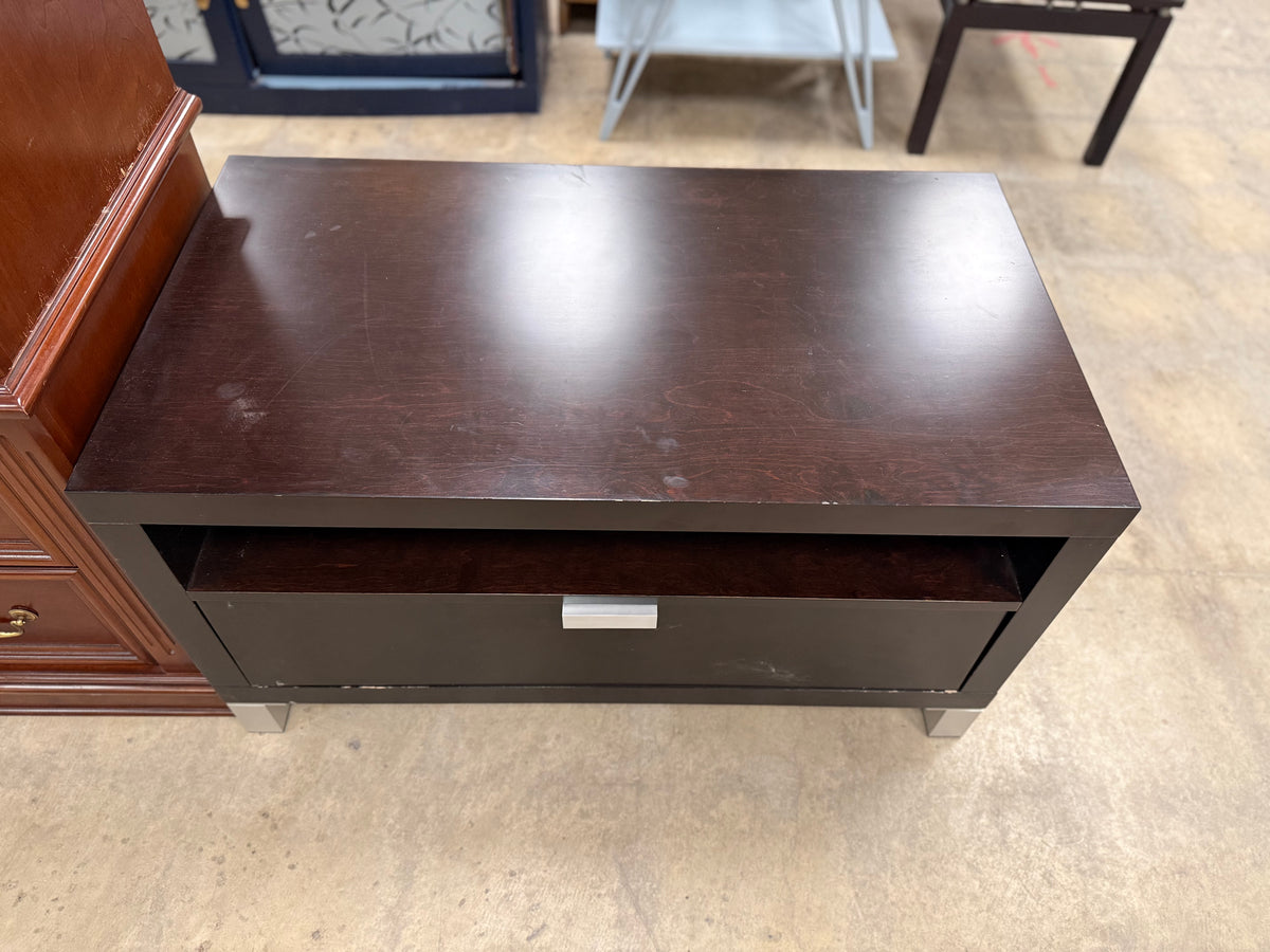 Modern Reddish Brown Storage End Table