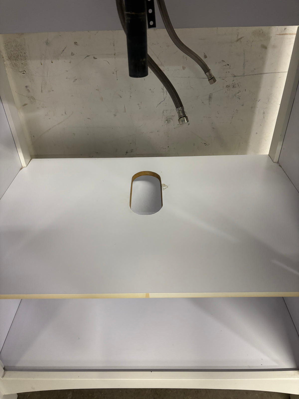 30”W Angel White Bathroom Vanity with Ceramic Sink