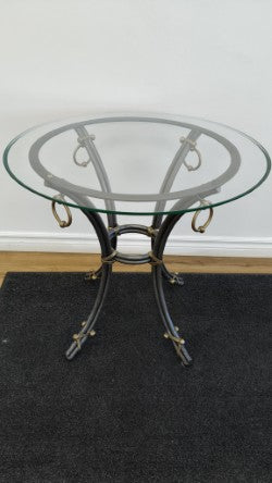 27" Round Glass Top accent Table