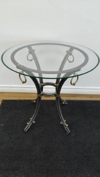 27" Round Glass Top accent Table