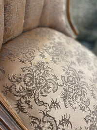 Champagne Tall Back Floral Chair