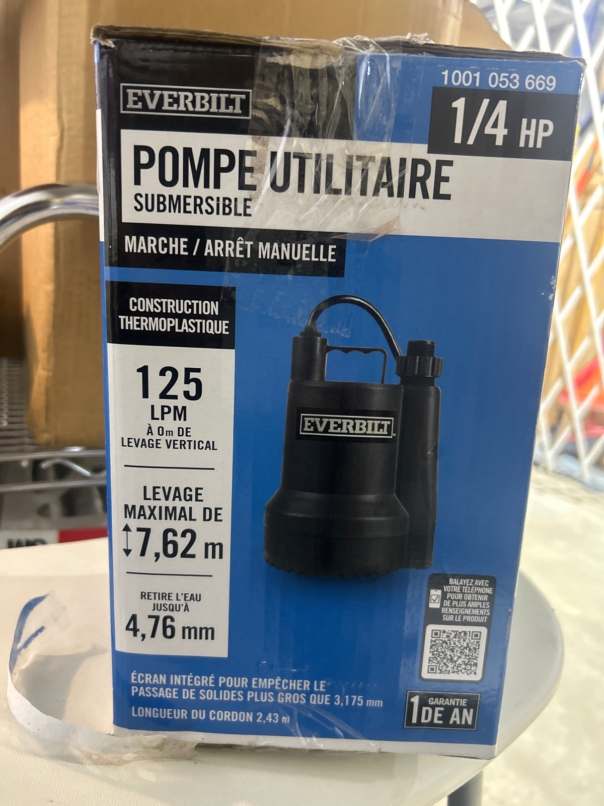 Everbilt 1/4 HP Submersible Utility Pump