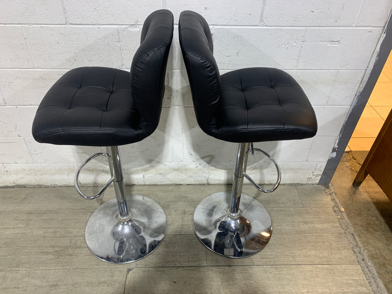 Pair of Black Bar Stools