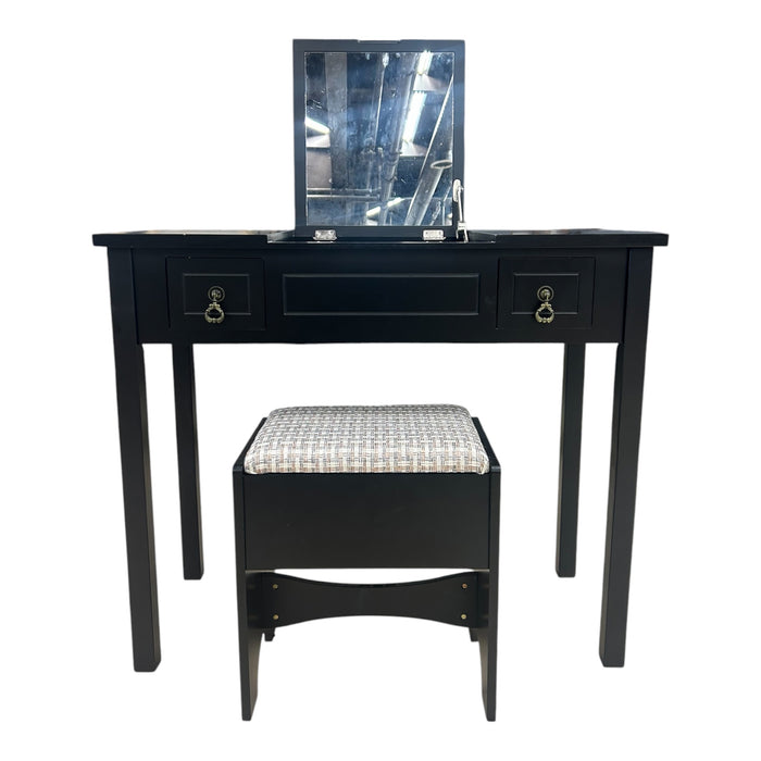 Noir Vanity Desk + Stool