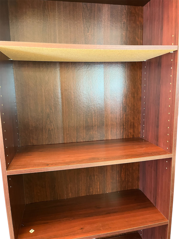 Red Wood 5 Shelf Bookshelf