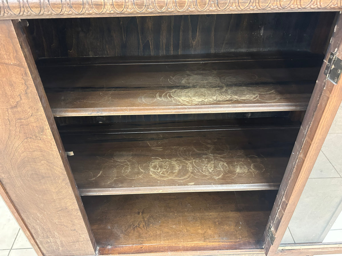 Vintage Blocky Curio Cabinet