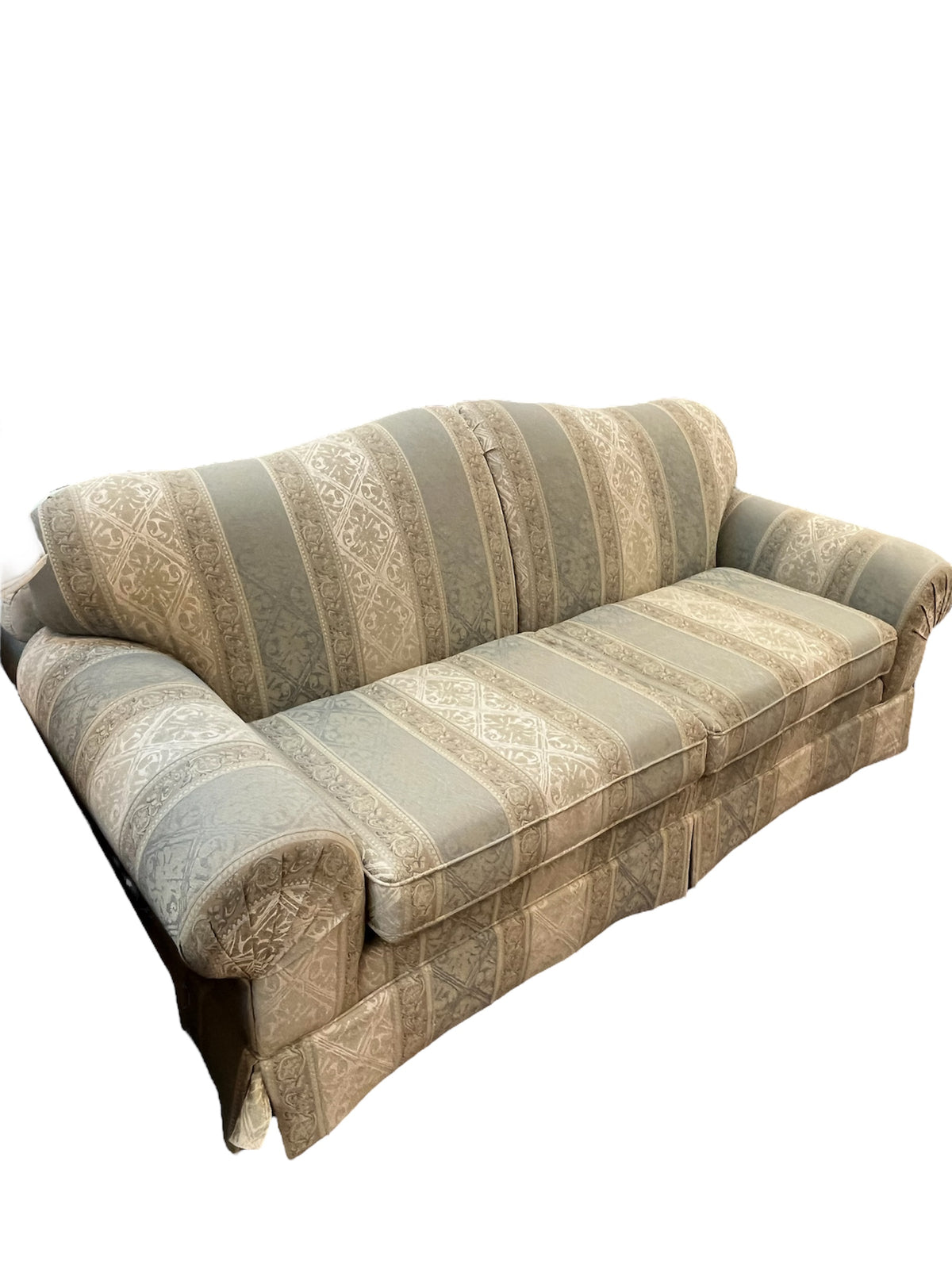 Rolled Arm Traditional Style Sofa Tapestry Style Upholstery