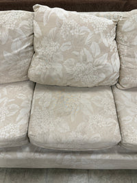 Traditional 3-Seater Floral Damask Cream Sofa