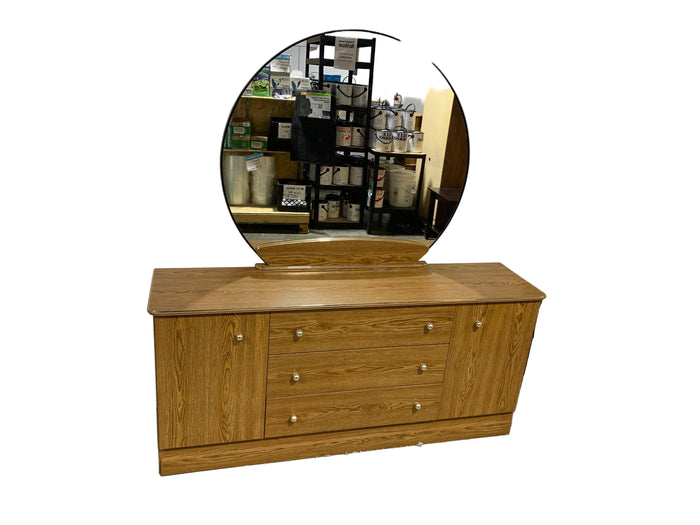 Wooden Dresser with Mirror