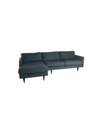 Denim Blue Sectional Sofa with Chaise Piece
