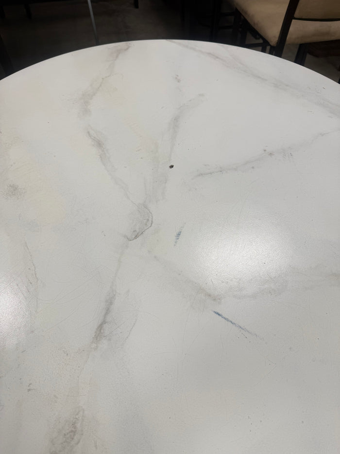 White Circular Modern Styled Table