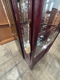 Vintage Rosewood Curio Display Cabinet