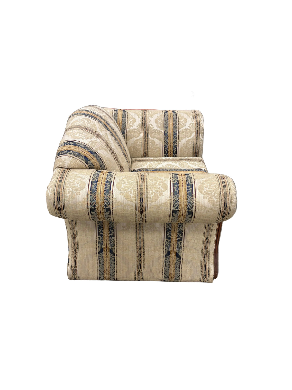 Traditional Striped Floral Armchair