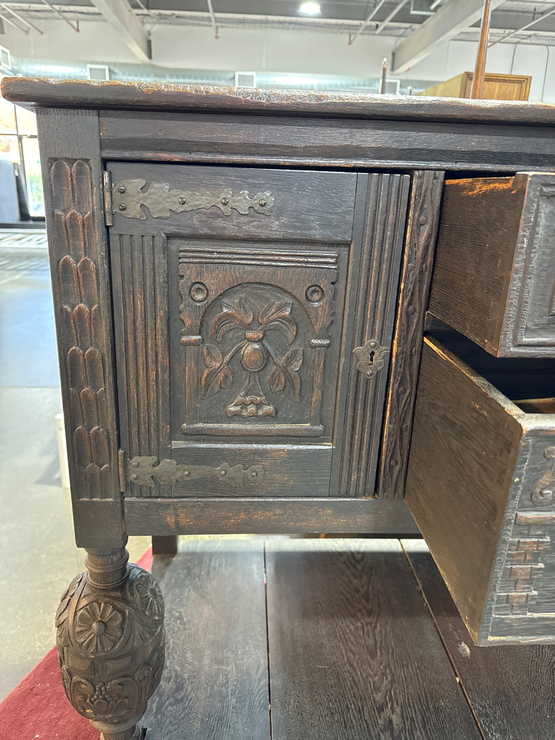 Jacobean Black Washed Sideboard