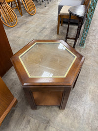 Mid-Century Hexagonal End Table