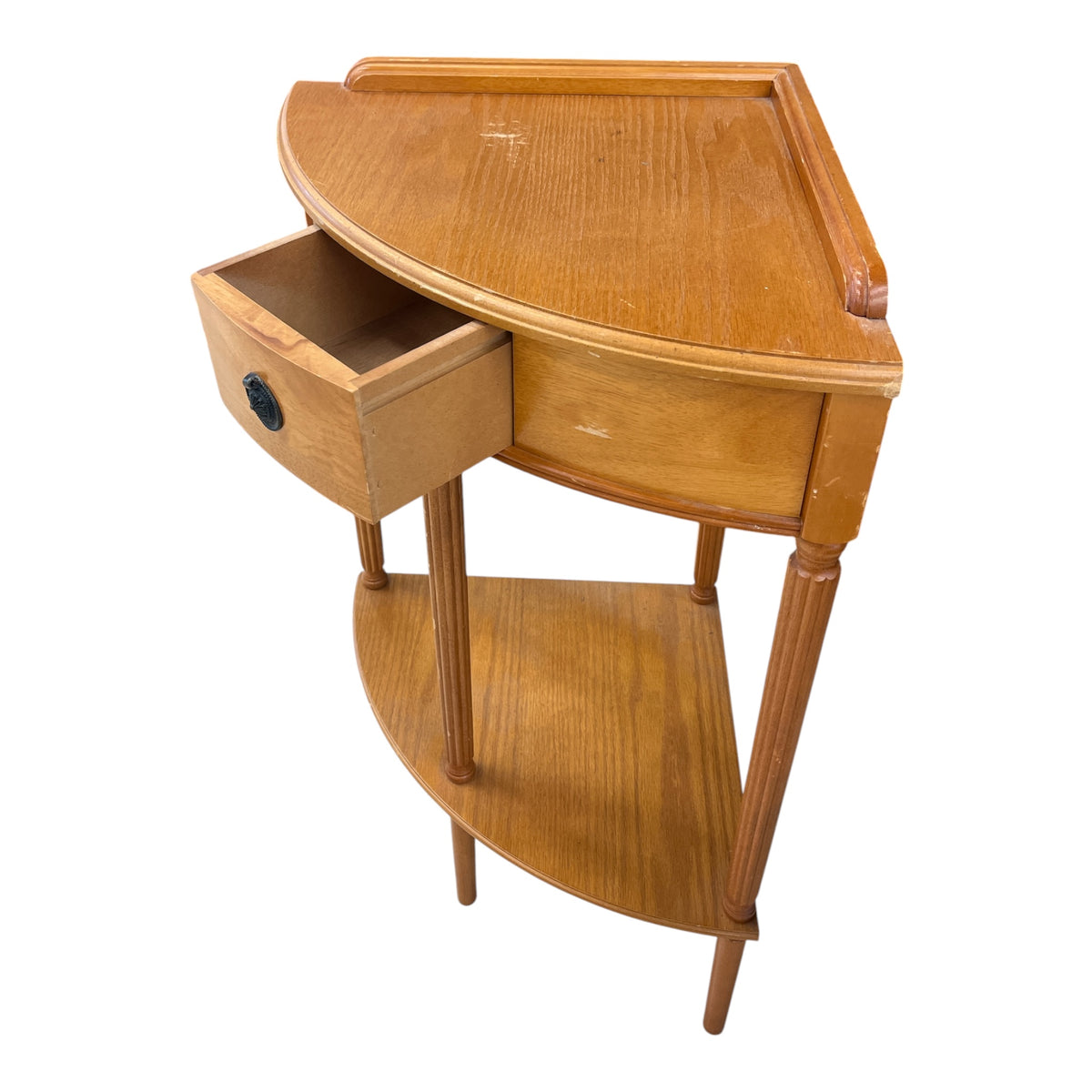 Pie-Cut Corner Side Table
