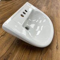 20.5x16.5-Inch Mini Pedestal Basin Only with 4in. Center in White, 4343AMX