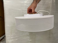 White Metal Mesh Semiflush Ceiling Lamp