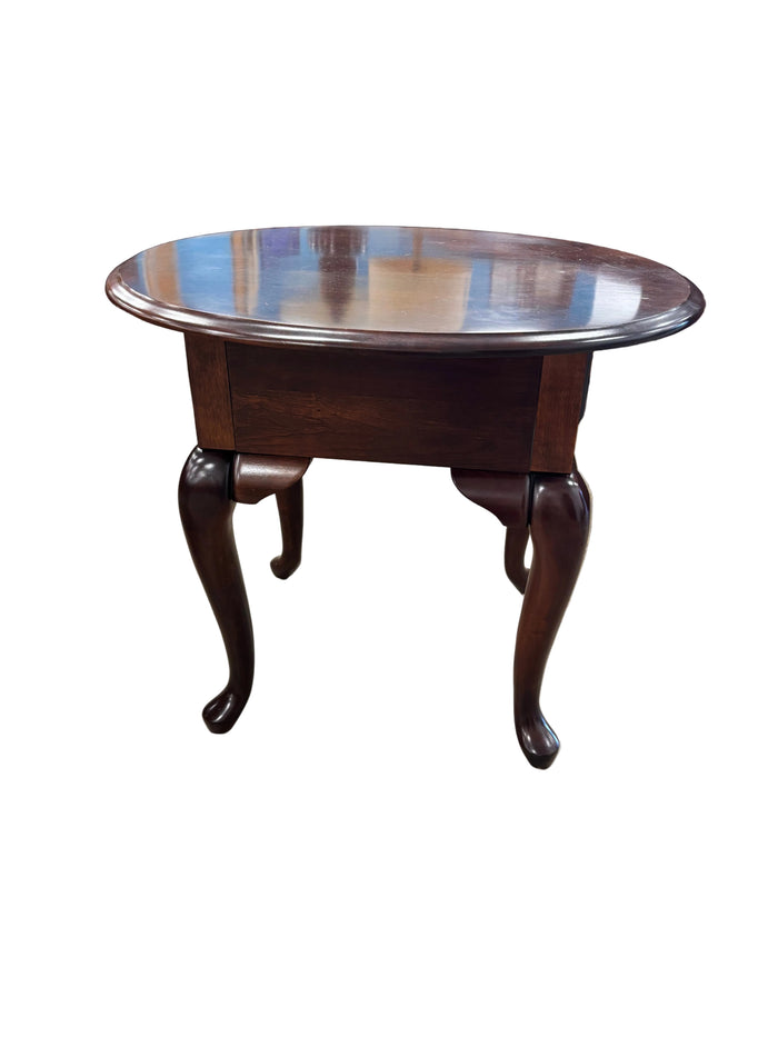 Dark Wood 1-Drawer End Table