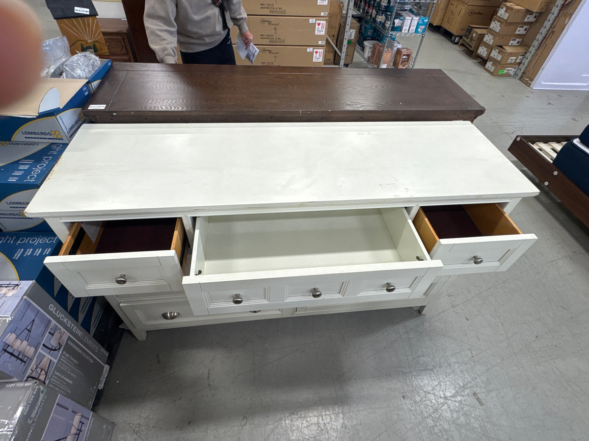 64” W - White 7-Drawer Dresser