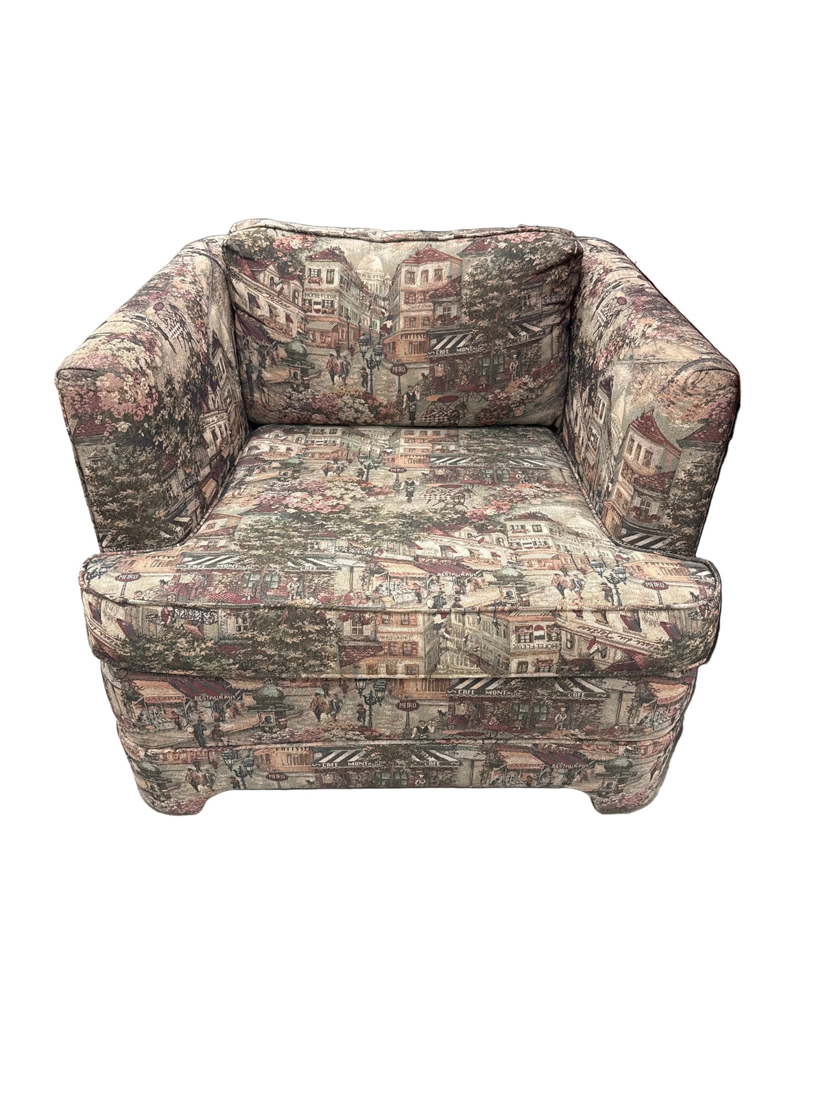 Arm Chair With Picturesque Scenes