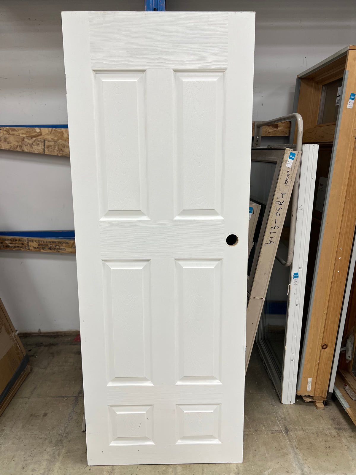 30"x 80" White Hollow Core Panelled Door