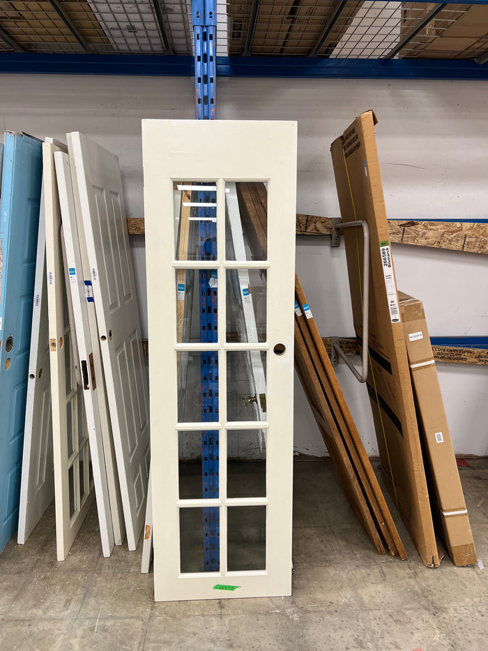 24"x 80" White 10 Glass Panelled Interior Door