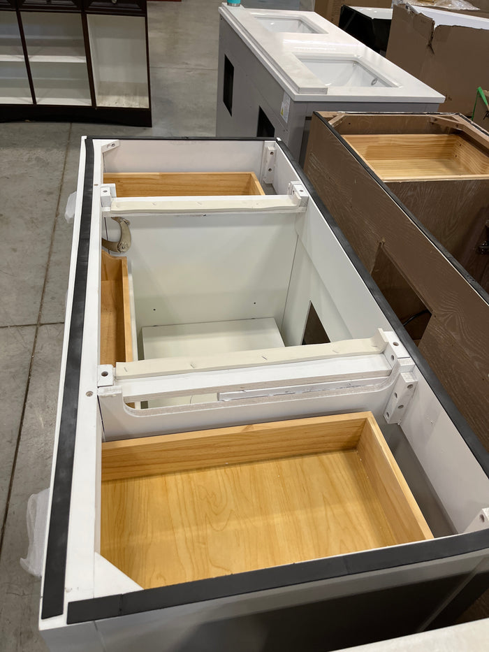 48"W White Ikou Bathroom Vanity Cabinet