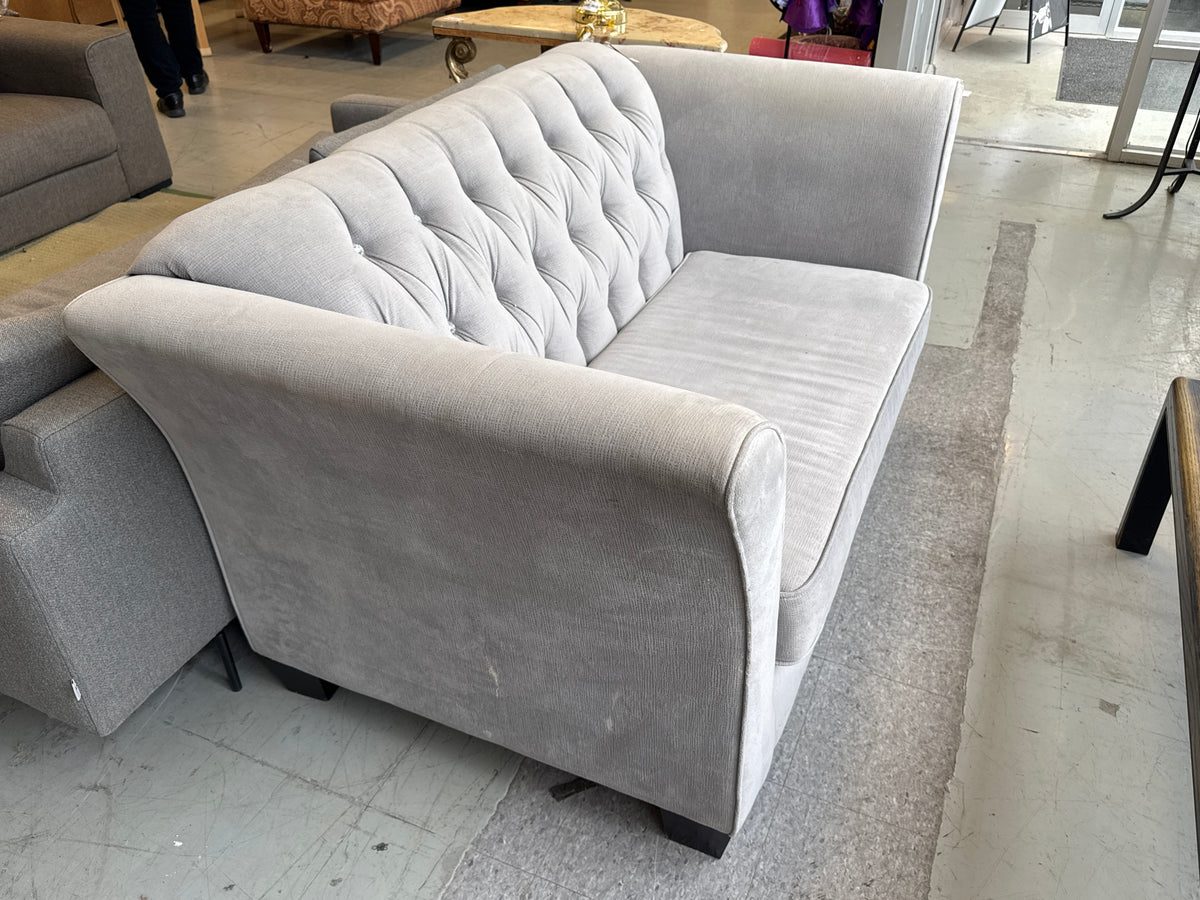 64" Wide Light Gray Loveseat