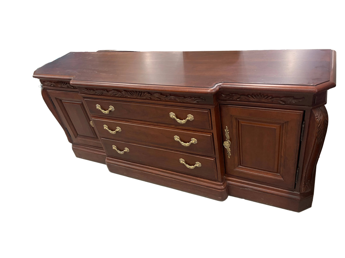 Dark Brown Wood Chest of Drawers