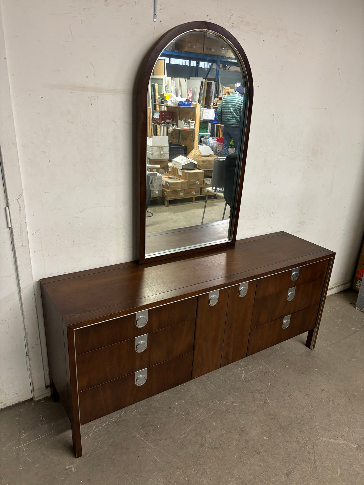 Faux Rosewood 9 Drawer Chest