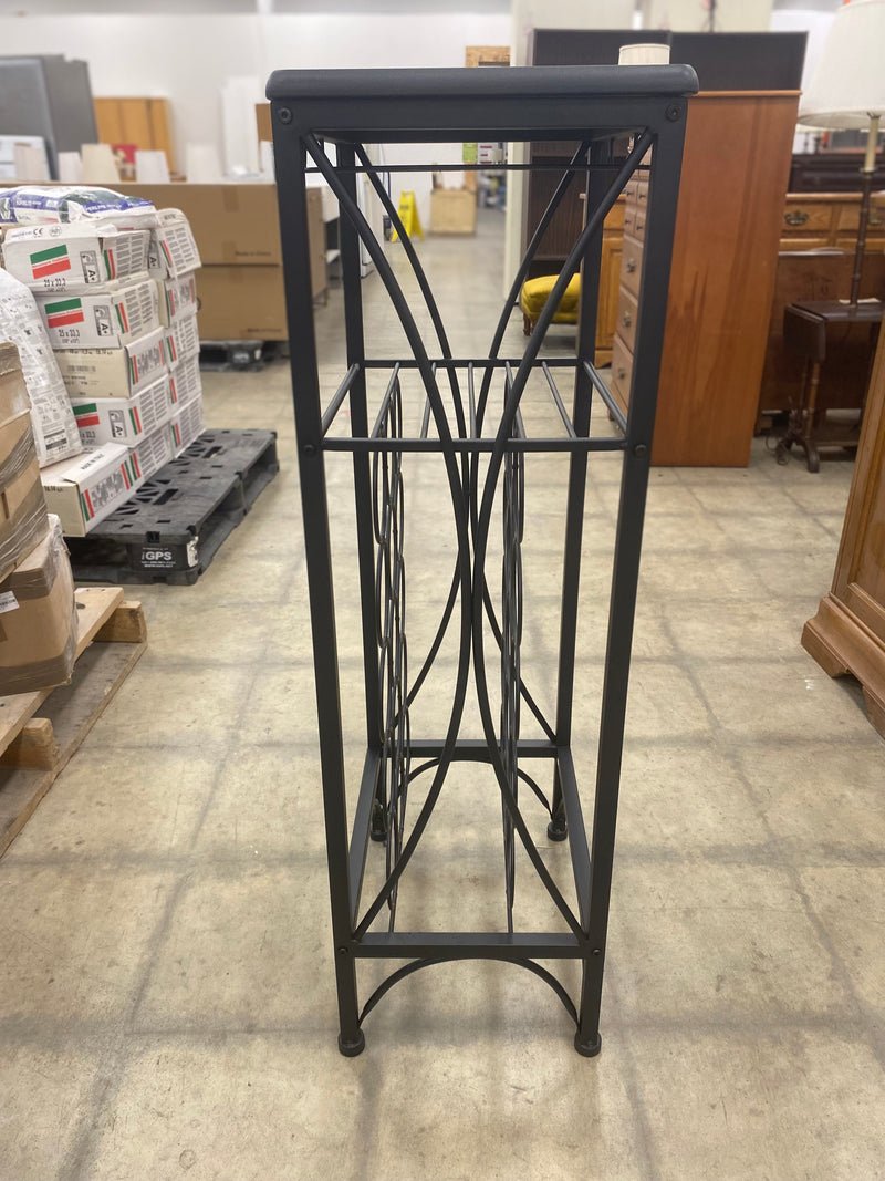 Black Metal Wine Rack
