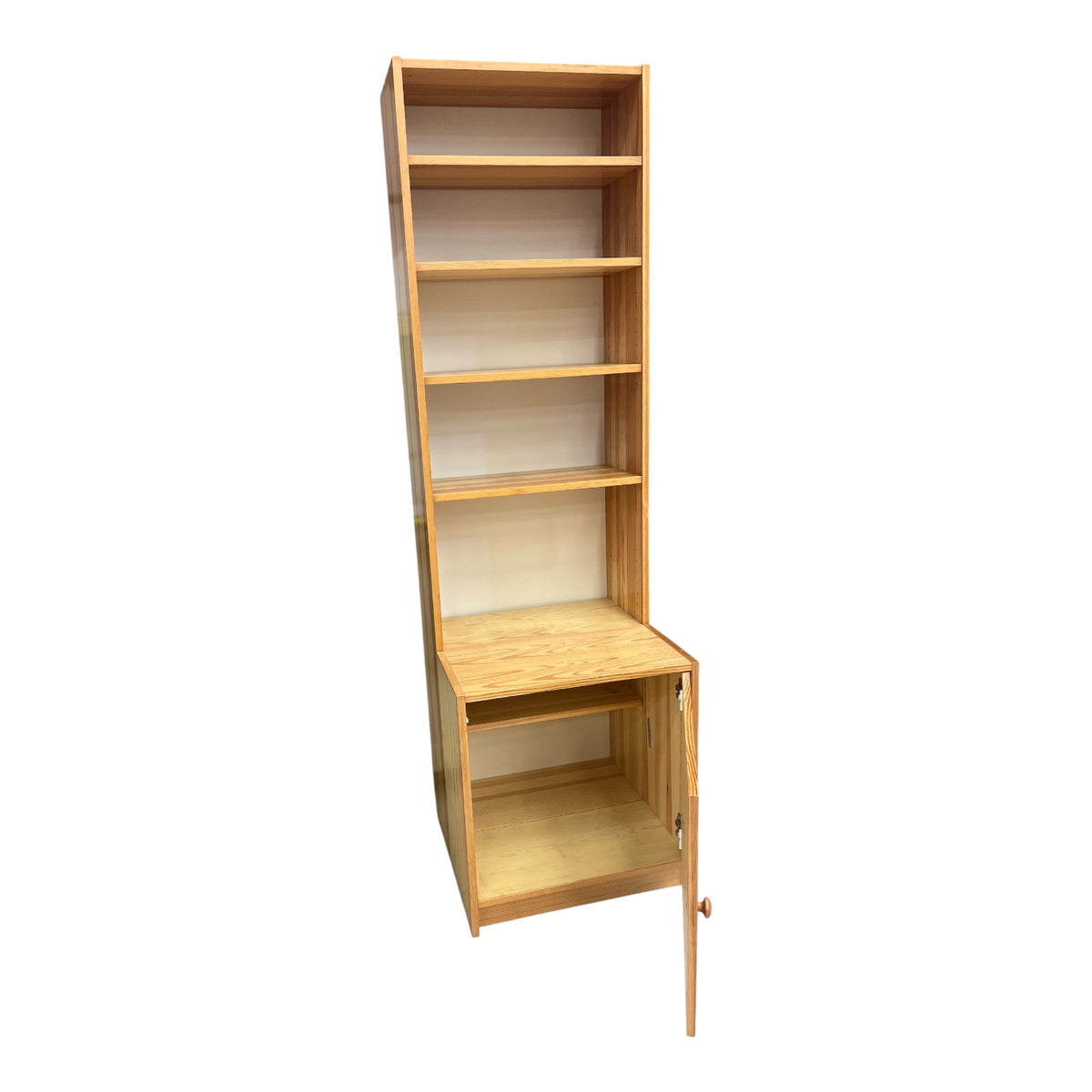 Pine Bookcase w/ Lower Cabinet