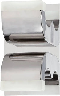Eurofase Lighting Leo 2LT Bathbar in Chrome with Frosted Acrylic.