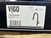 VIGO Single-Handle Pull-Down Sprayer Kitchen Faucet in Matte Black
