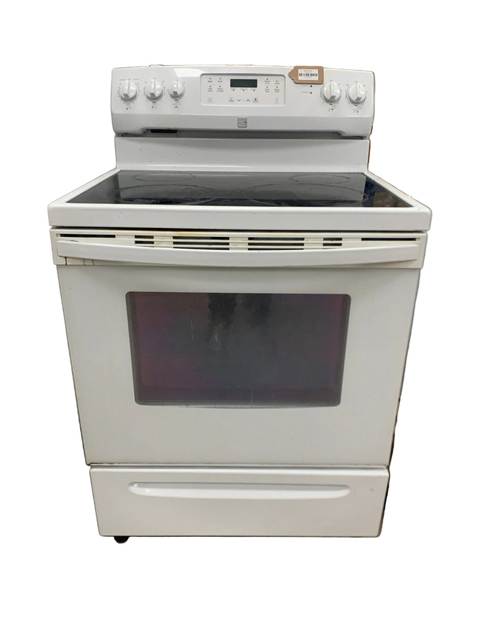 White Kenmore Glass Top Stove