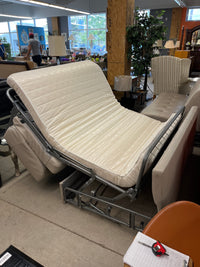 65" Beige Leather Sofa Bed