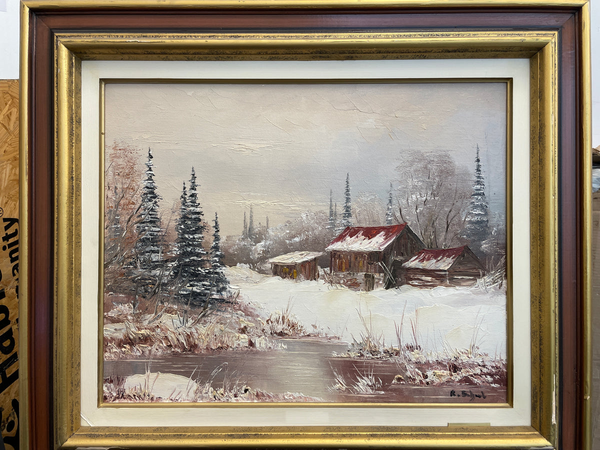 Artwork - Original oil painting by Canadian artist Rose Schul - Winter Scene